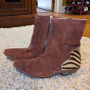Free People Last Outlaw Calf Hair Ankle Boot Size 37